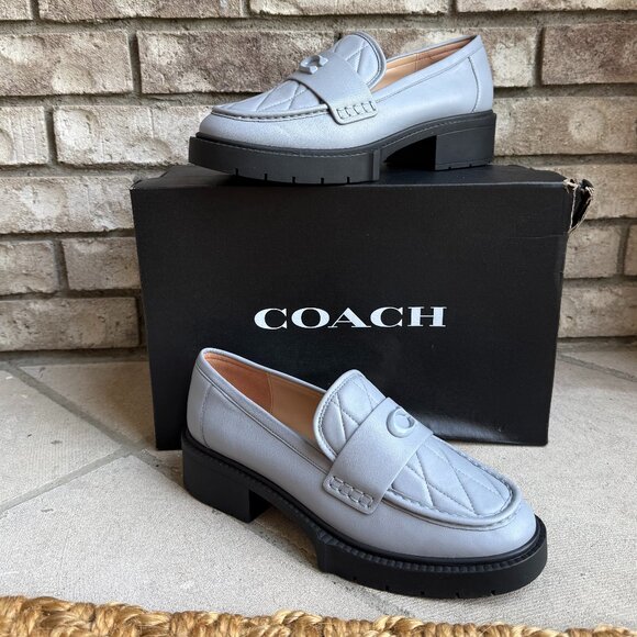 NIB COACH LEAH QUILTED LEATHER LOAFER 9 WOMEN'S SLIP ON SHOE - Picture 1 of 15